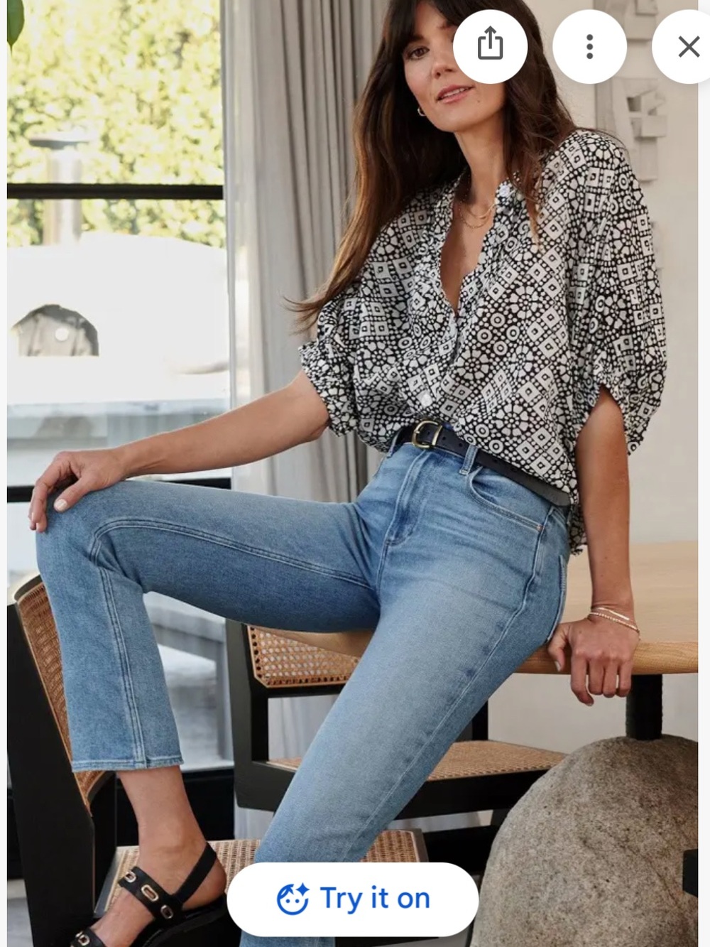 PAIGE Cindy Crop Jeans 26 High Rise Slim Straight Light Wash Denim